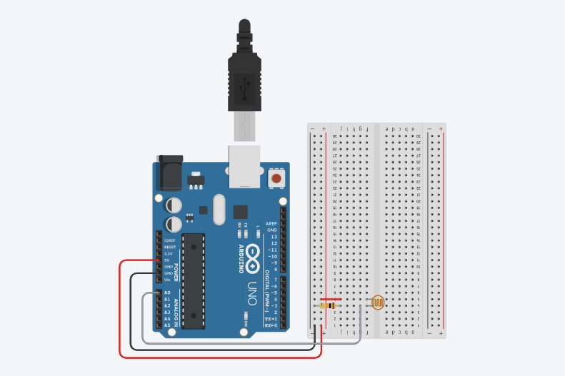 Circuito de conexión (tinkercad).
